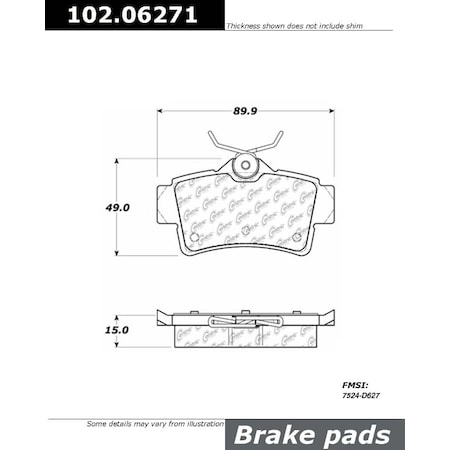 Centric Parts CTEK Brake Pads, 102.06271 102.06271
